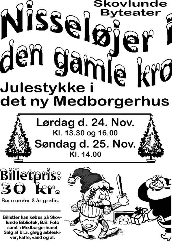 Plakat til julestykke 2001