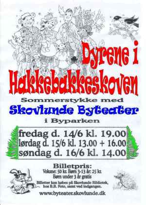 Plakaten for Dyrene i Hakkebakkeskoven