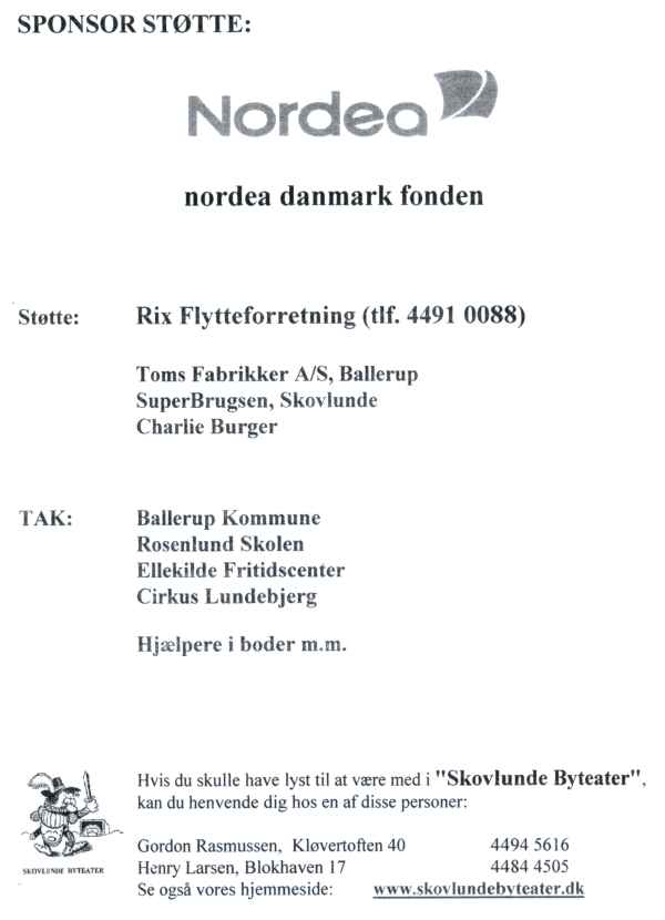 Program side 2 for 'Dyrene i Hakkebakkeskoven', 2002