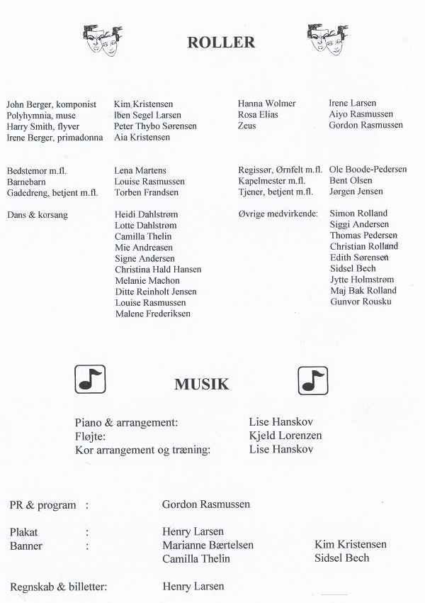Program side 2 for 'M�d mig p� Cassiopeia', 2003