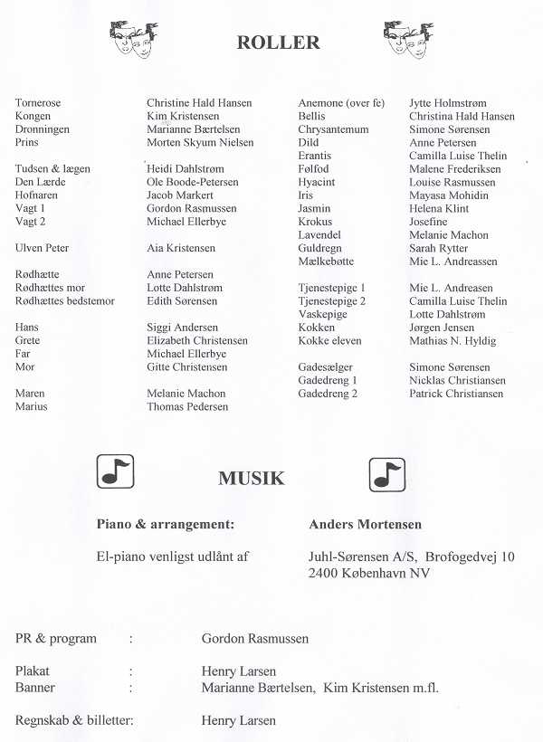 Program side 2 for 'M�d mig p� Cassiopeia', 2004