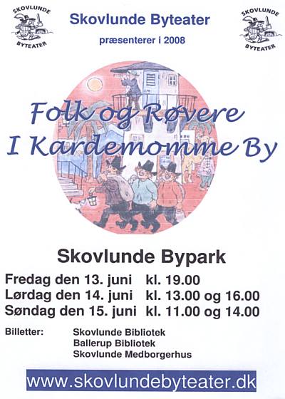 Forestillingens plakat, udf�rt af Gordon Rasmussen