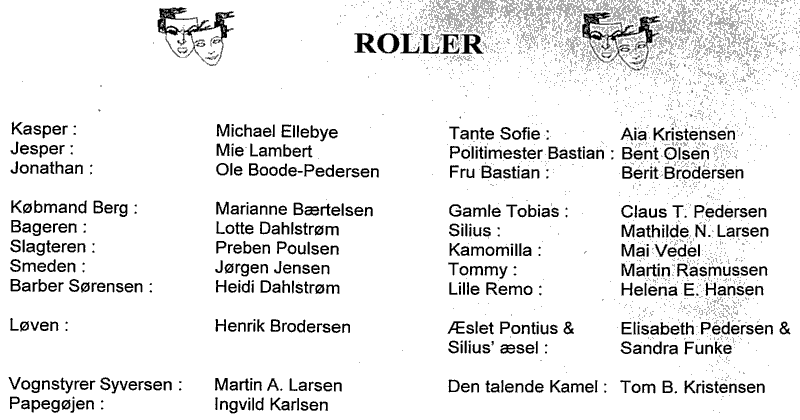 Rolleliste sommerstykke 2007