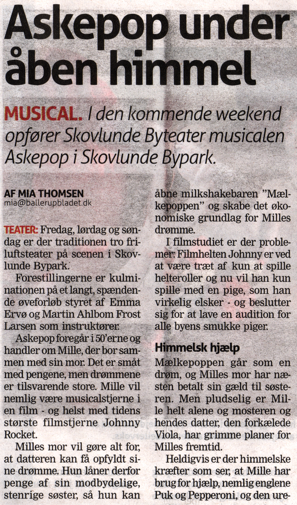 Ballerup Bladet, kultur