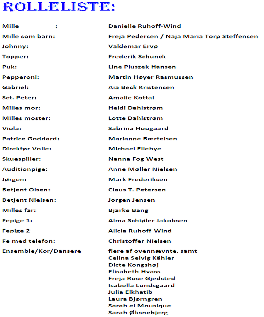Program side 2 for 'Askepop', 2014