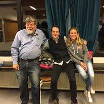 Fra pr�verne p� 'En julenats eventyr'