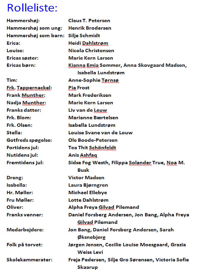 Program side 2 for 'En julenats Eventyr', 2016