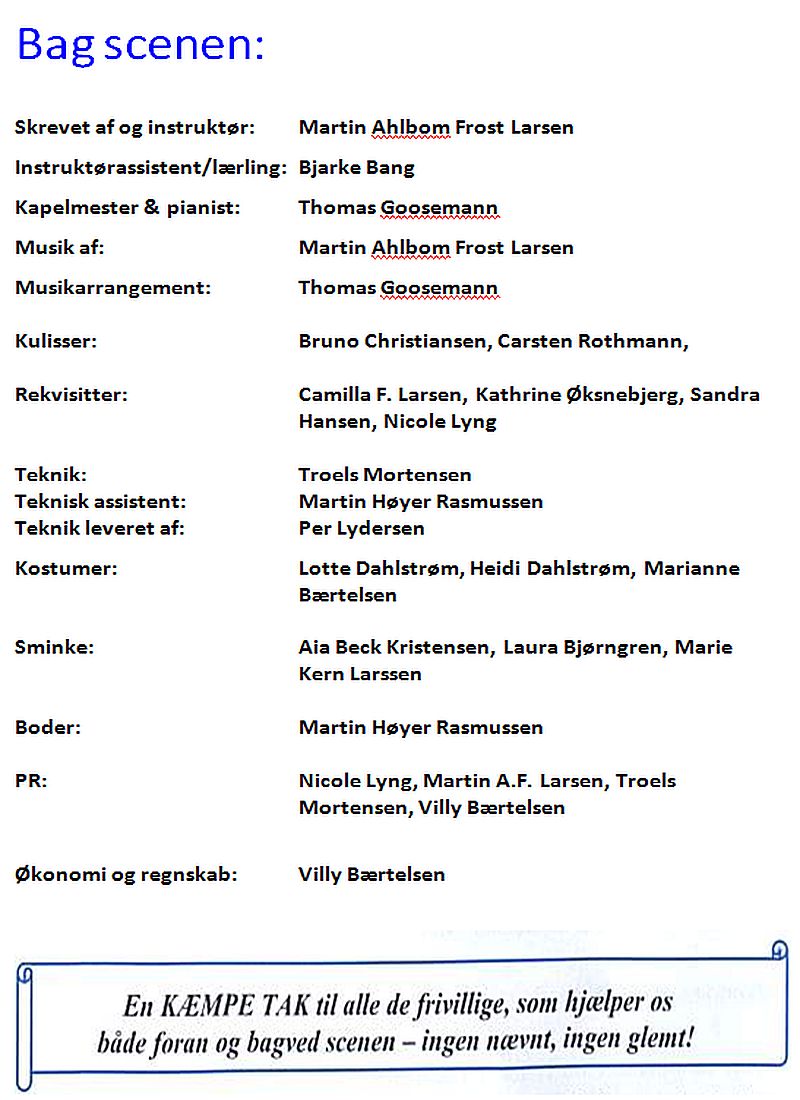 Program side 2 for 'En julenats Eventyr', 2016