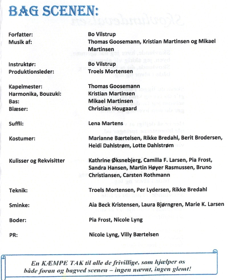 Program side 3 for 'Kaos i Eventyrland', 2017