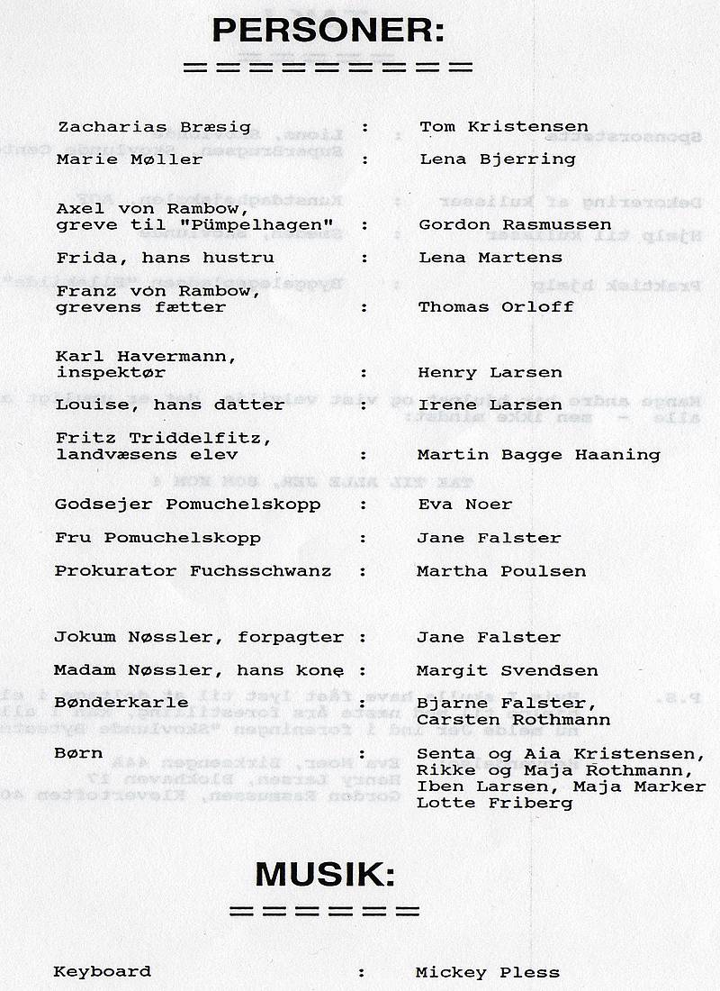 Program side 3 for 'Robin Hood', 2013