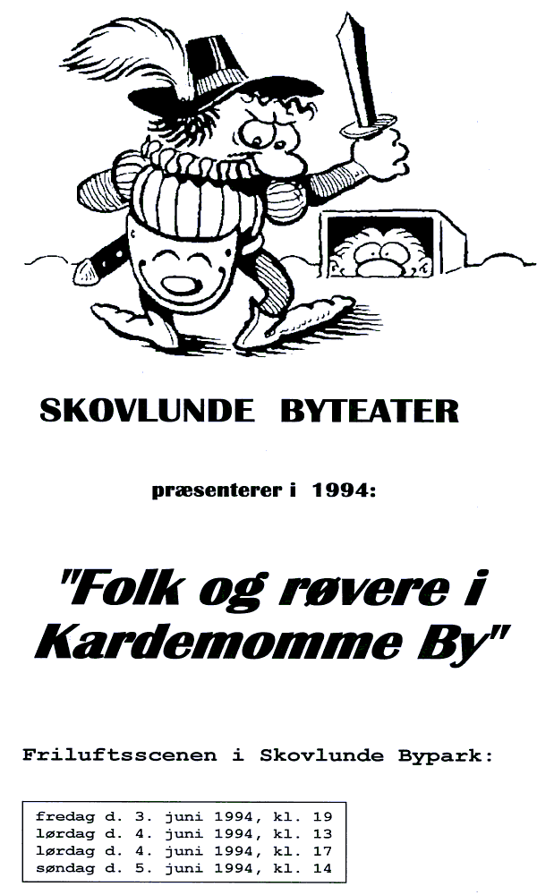 Program side 1 for 'Folk og r�vere..', 1994