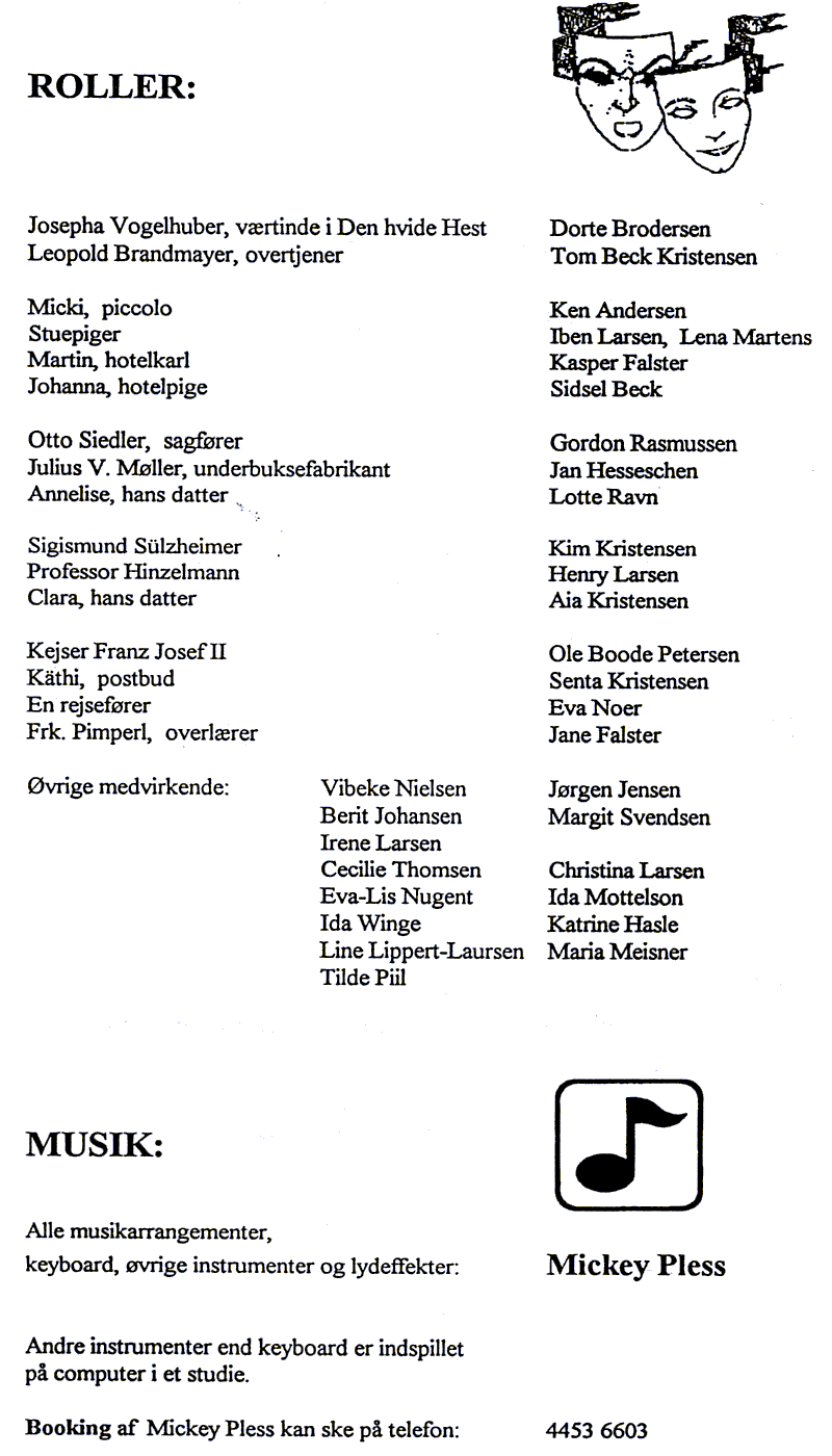 Program side 3 for 'Sommer i Tyrol', 1997
