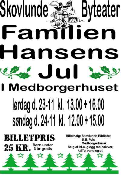 Eva Høxbroes plakat for julestykket 2002